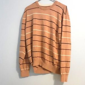 Boca Classics Beige Oversized Sweater w/ stripes XXL comfy